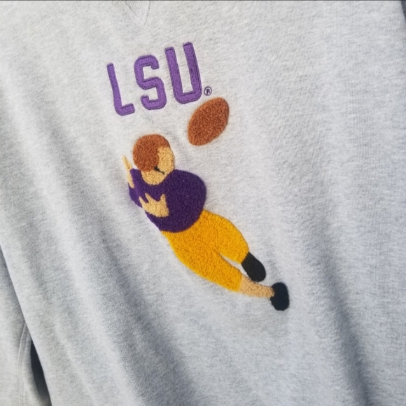Louisiana State University GRAY Tigers Sweatshirt (SMALL) LSU Hillflint Design - Picture 2 of 7